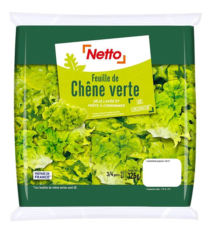 Feuille de chêne verte 125g Netto : photo du produit rappelé le 22/06/2022