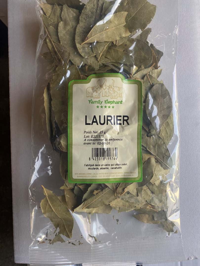 Feuilles de laurier en sachets de 25g et de 50g Family Elephant : photo du produit rappelé le 02/11/2022