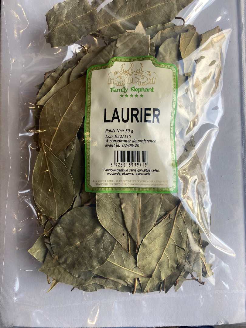 Feuilles de laurier en sachets de 25g et de 50g Family Elephant : photo 2 sur 2 du produit rappelé le 02/11/2022