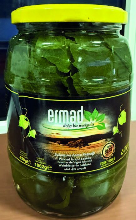 Feuilles de vigne Ermad : photo du produit rappelé le 20/02/2025