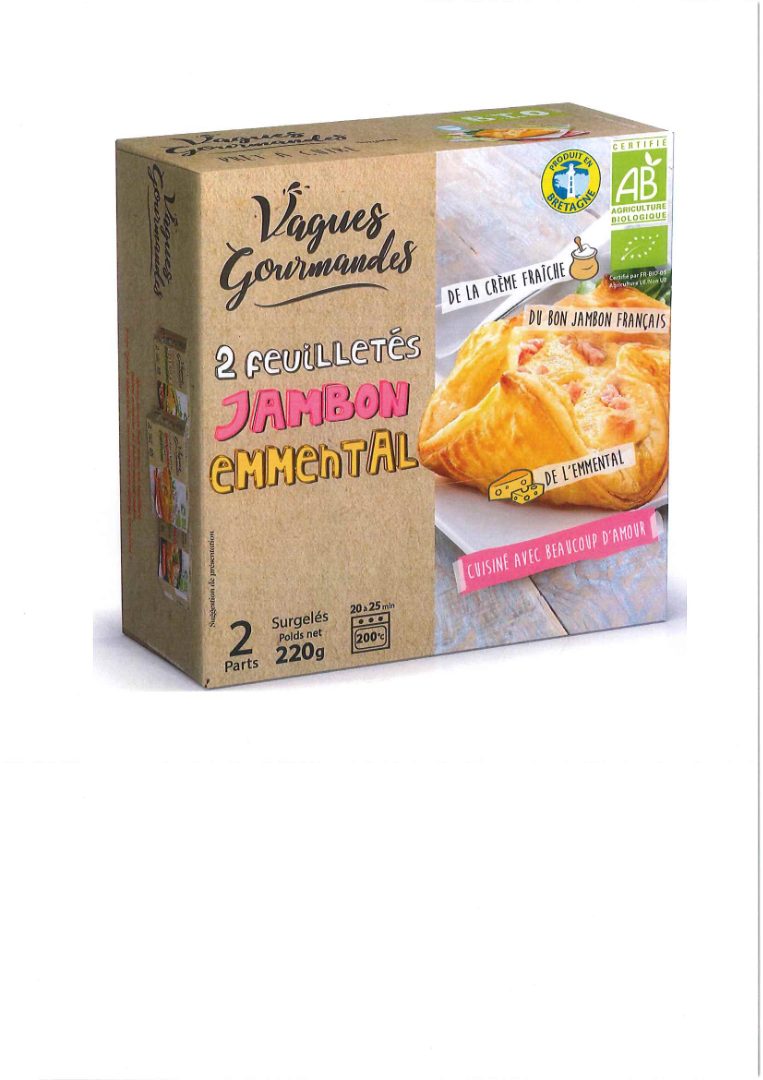 Feuilleté jambon emmental Vagues Gourmandes : photo du produit rappelé le 06/05/2021