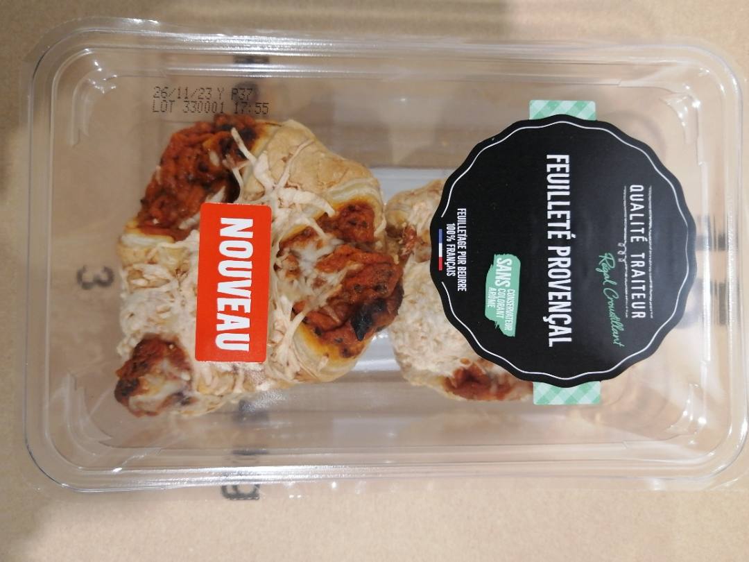 Feuilleté provençal Qualité Traiteur : photo du produit rappelé le 03/11/2023