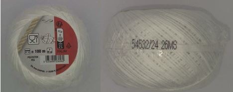 Ficelle alimentaire polyester 40g l.100m Chapuis : photo du produit rappelé le 21/10/2026