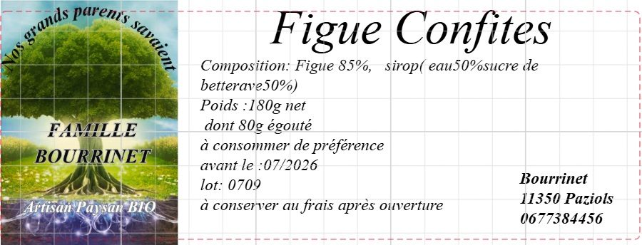 Figue confite Bourrinet : photo du produit rappelé le 28/07/2026