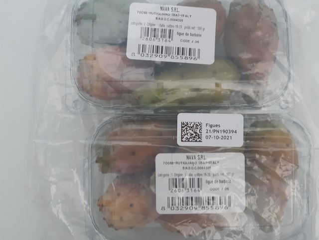 Figues de barbarie, barquette 500g : photo du produit rappelé le 19/10/2021