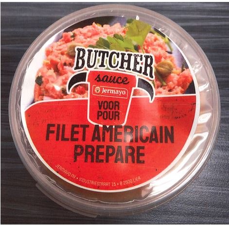 Filet américain préparé 150 grs (sauce filet américain) Jermayo : photo du produit rappelé le 17/09/2021