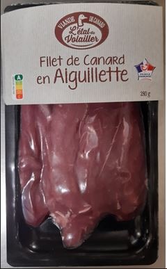 Filet de canard 280g Etal du Volailler : photo du produit rappelé le 13/07/2023