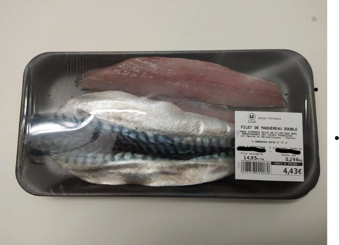 Filet de maquereau : photo du produit rappelé le 19/05/2021