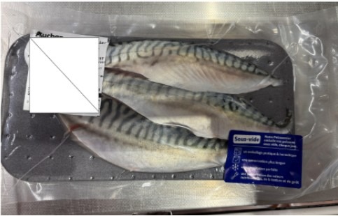 Filet de maquereau sous vide Auchan le Poissonnier : photo du produit rappelé le 07/05/2026
