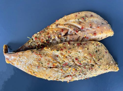 Filet de maquereaux aux oignons cuits fumés sur place Elabore par Nos Soins : photo du produit rappelé le 06/09/2024