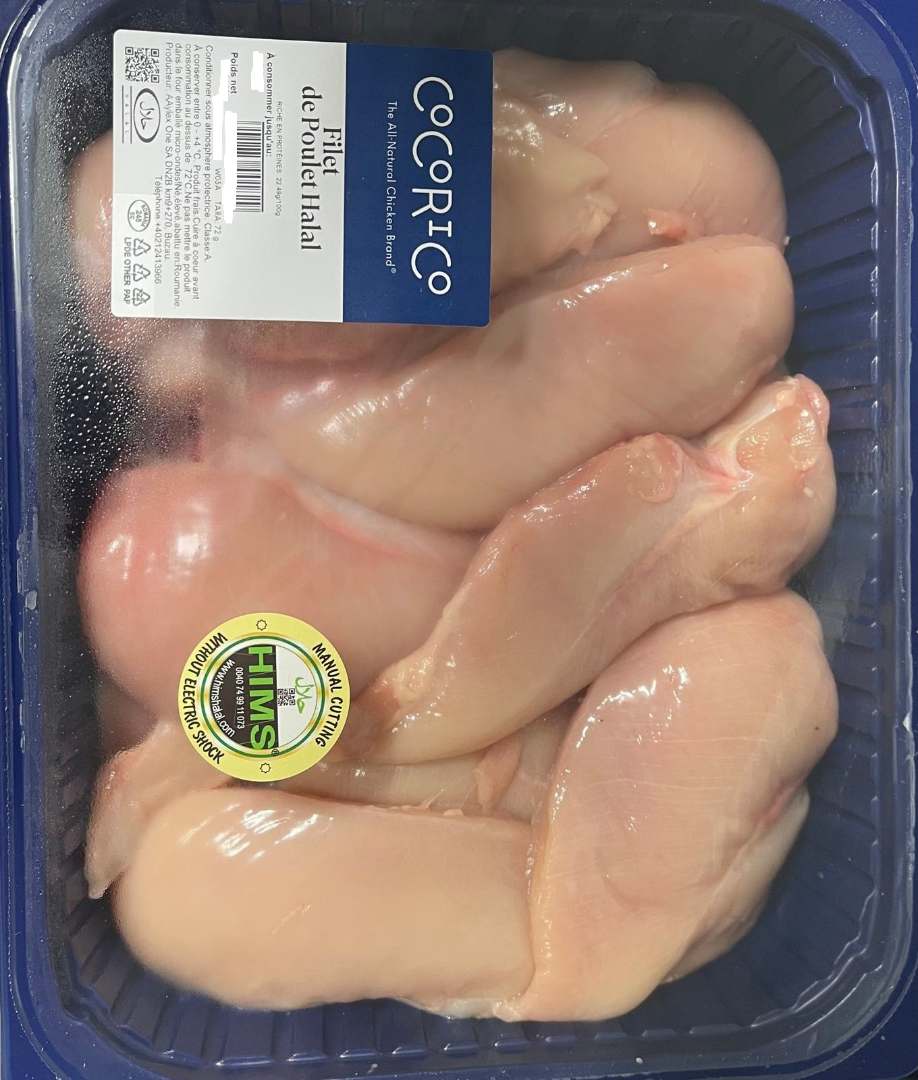 Filet de poulet Cocorico : photo du produit rappelé le 24/02/2025