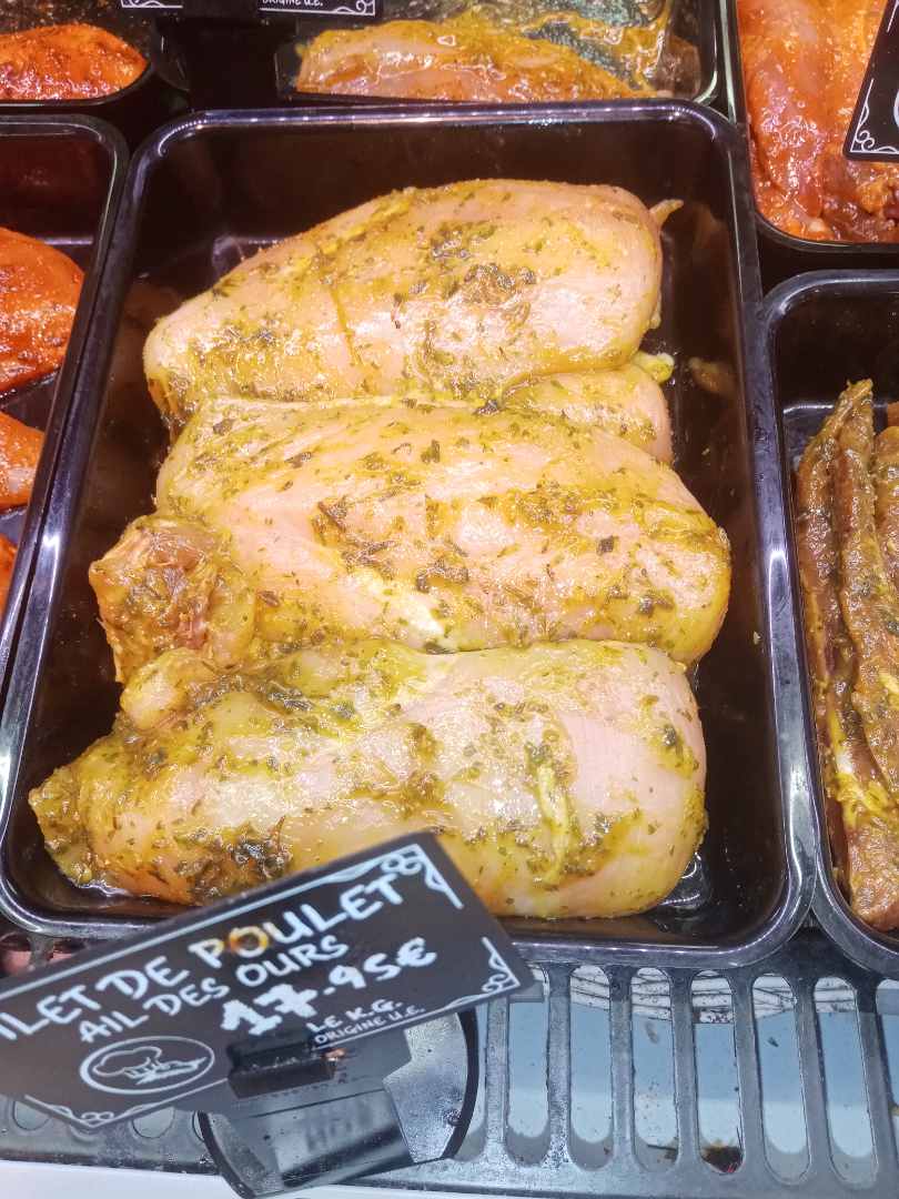 Filet de poulet marinee ail des ours vente rayon traditionnel : photo du produit rappelé le 23/03/2026