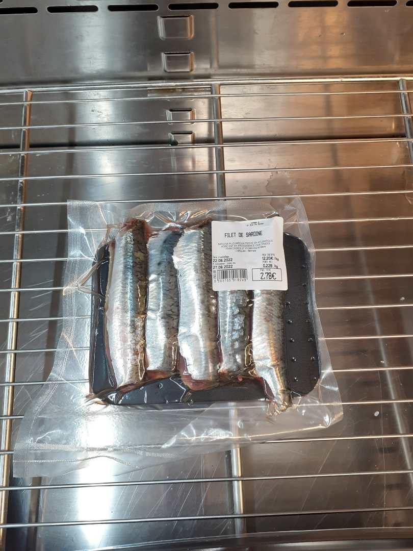 Filet de sardine Pavillon de France : photo du produit rappelé le 27/06/2022