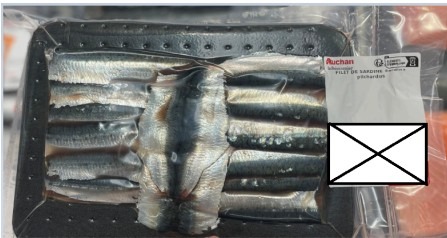 Filet de sardine sous-vide : photo du produit rappelé le 11/12/2025