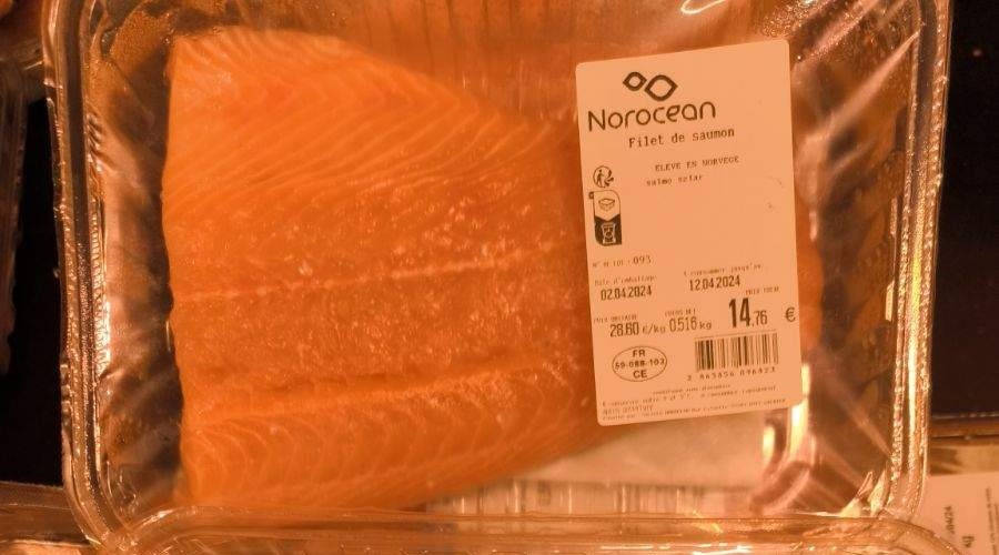 Filet de saumon Norocean : photo du produit rappelé le 09/04/2024
