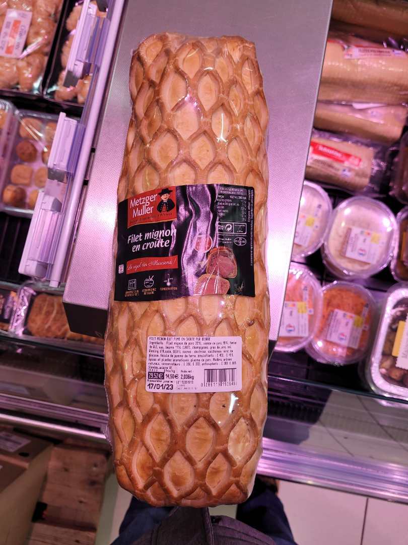 Filet mignon cuit fume en croute pure beurre Metzger-Muller : photo du produit rappelé le 04/01/2023