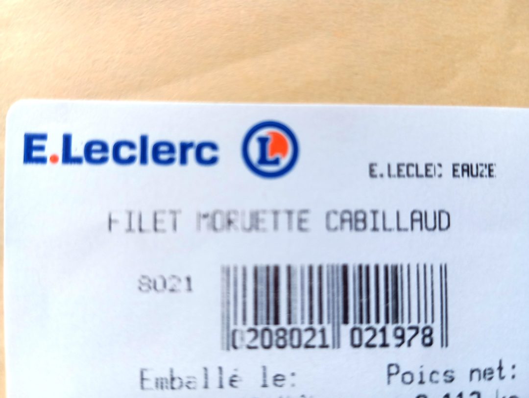 Filet moruette cabillaud : photo du produit rappelé le 25/06/2025