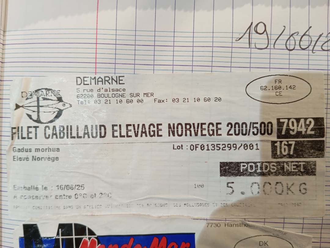 Filet moruette cabillaud : photo 2 sur 2 du produit rappelé le 25/06/2025