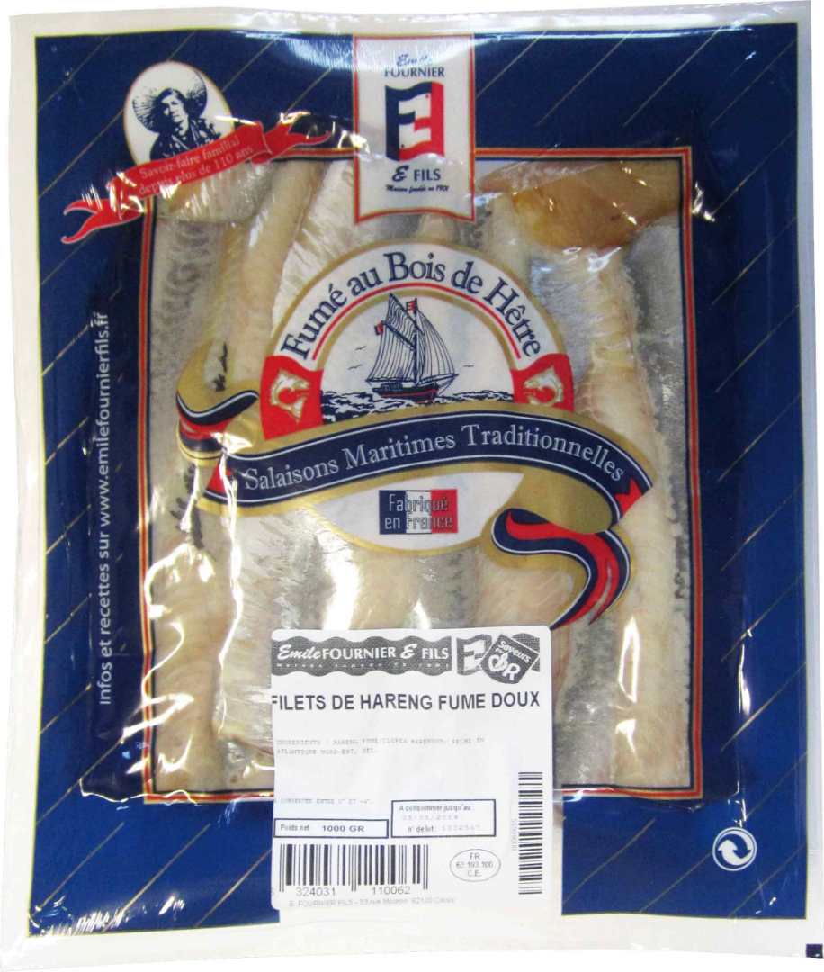 Filets de hareng doux 1 kg sous-vide Fournier Fils : photo du produit rappelé le 24/02/2022