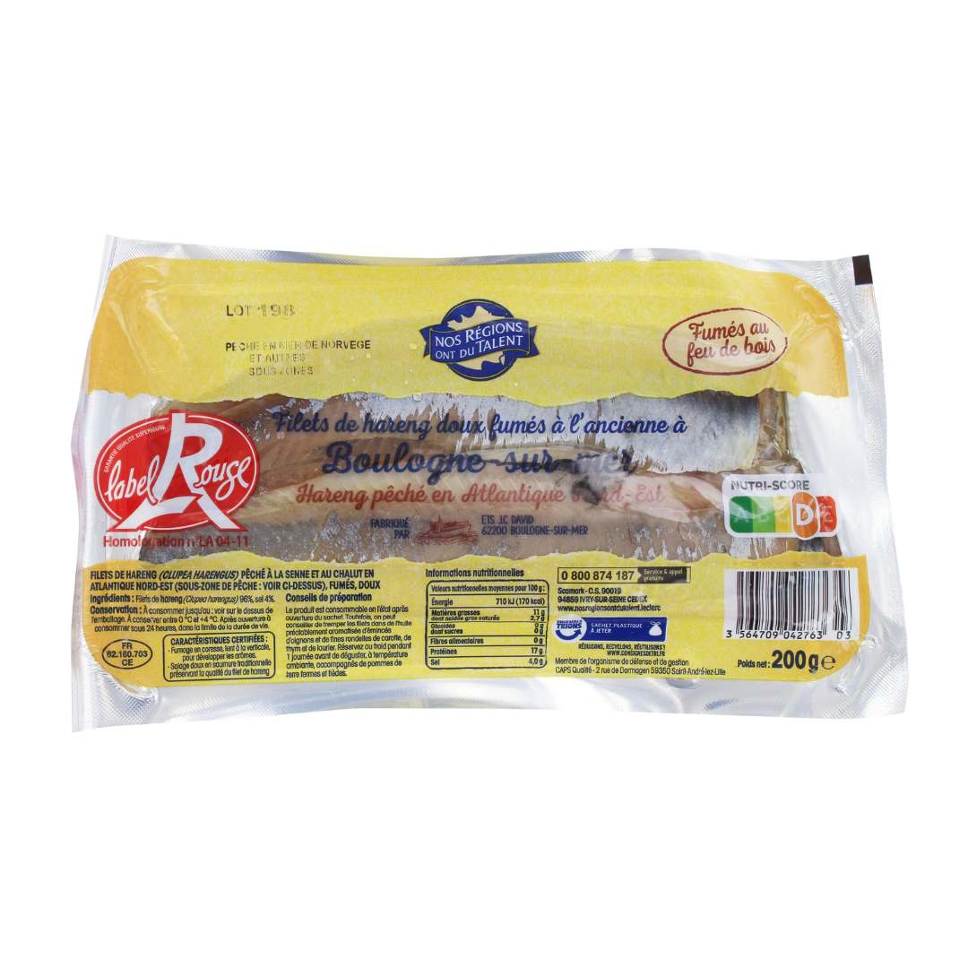 Filets de hareng doux du nord 200g Nos Regions Ont du Talent : photo du produit rappelé le 24/08/2022