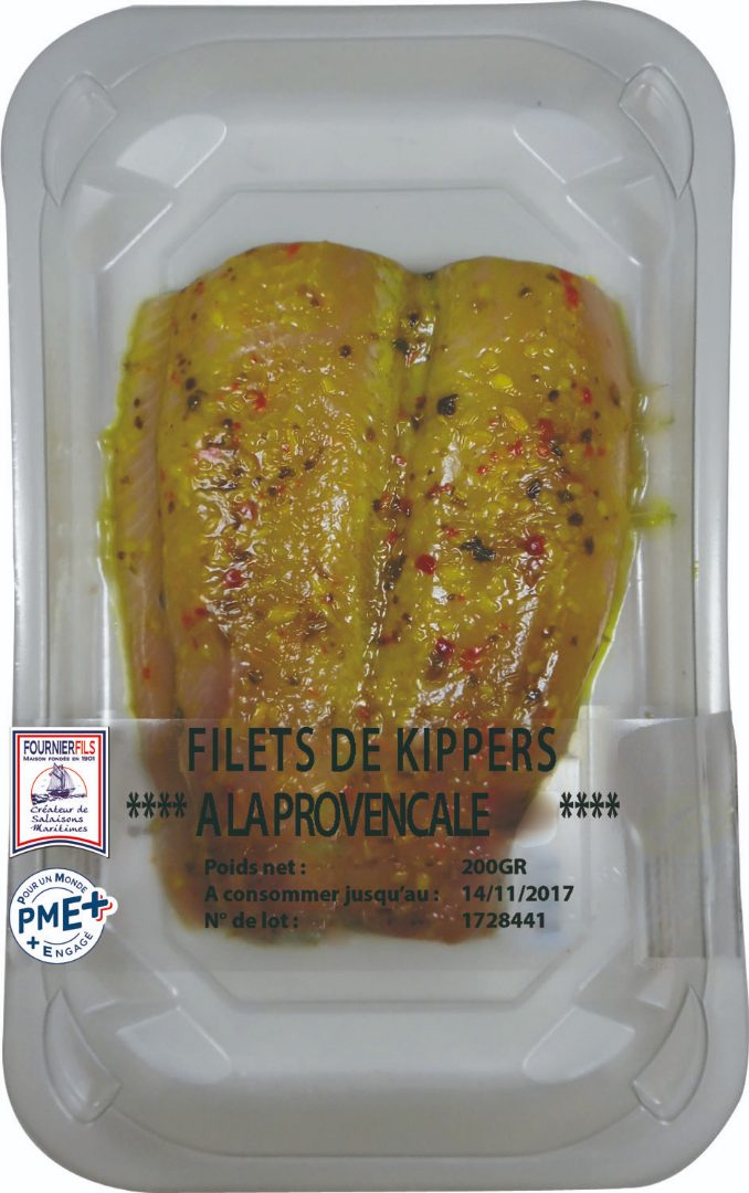 Filets de kippers a la provencale bio 200 gr skin Fournier Fils : photo du produit rappelé le 24/02/2022