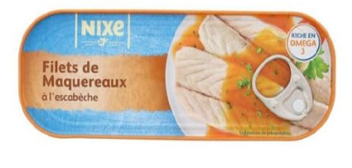 Filets de maquereaux à l'escabèche Nixe : photo du produit rappelé le 11/05/2021