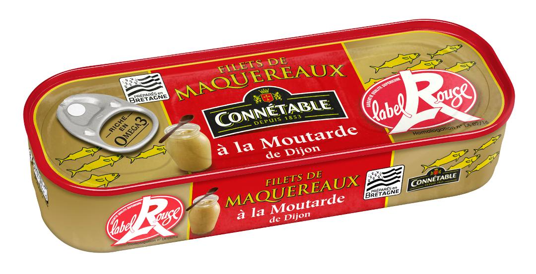 Filets de maquereaux label rouge à la moutarde de dijon Connétable : photo du produit rappelé le 09/05/2023