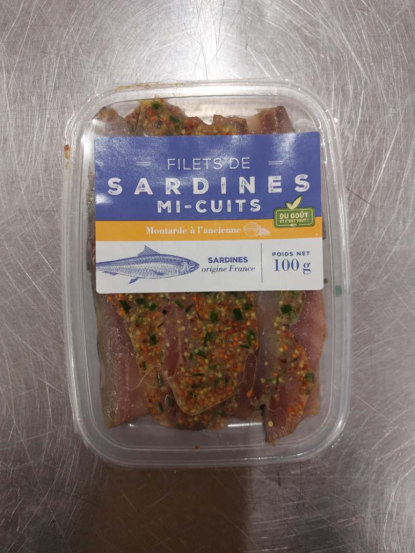 Filets de sardines mi cuits moutarde à l'ancienne : photo du produit rappelé le 09/11/2023