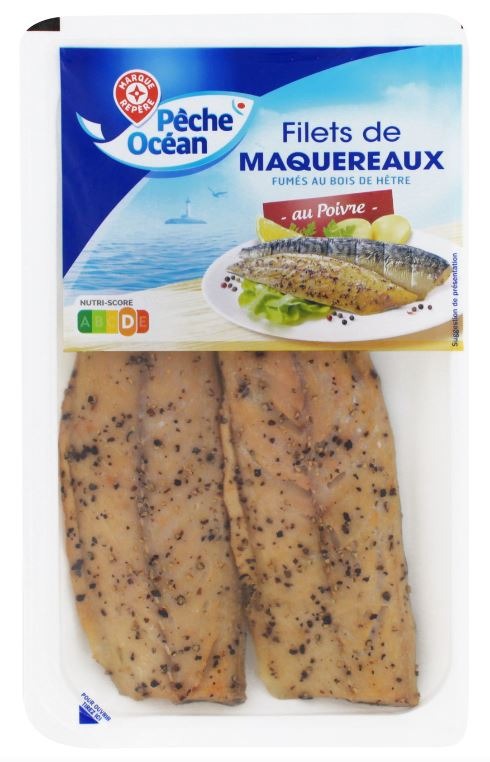 Filets maquereaux fumé au poivre 150g Pêche Océan : photo du produit rappelé le 27/09/2024