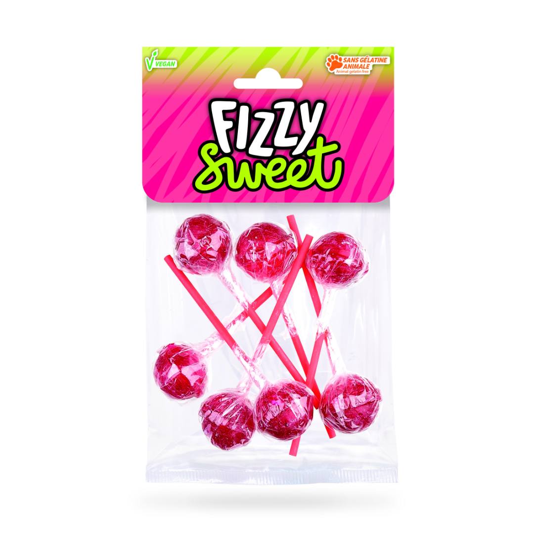 Fizzy sweet sucettes pomme d'amour : photo du produit rappelé le 25/02/2022