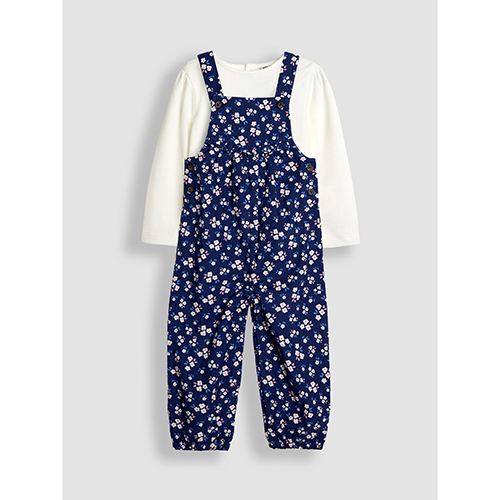 Floral cord dungarees and top set ensemble de vêtements Jojo Maman Bébé : photo du produit rappelé le 13/01/2026