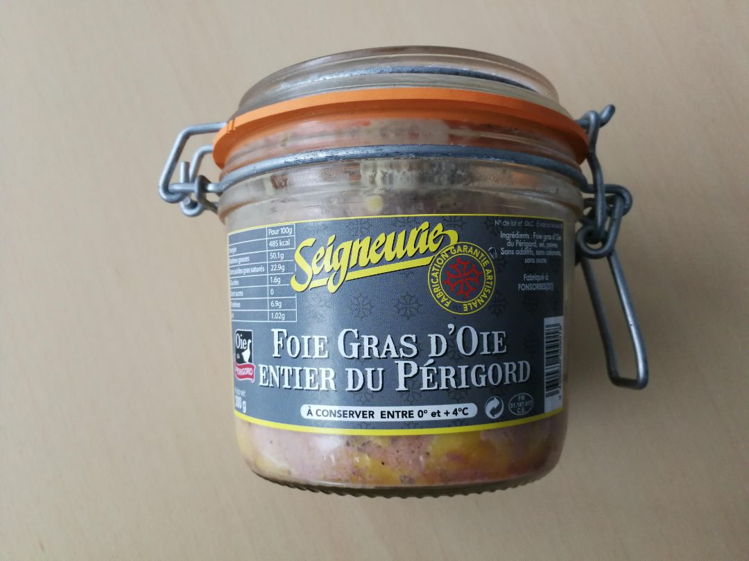 Foie gras d'oie entier du périgord Seigneurie : photo du produit rappelé le 22/12/2022