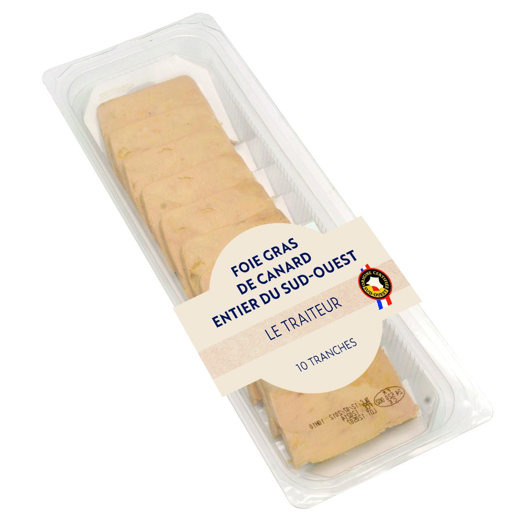 Foie gras de canard entier du sud ouest 10 tranches Le Traiteur : photo du produit rappelé le 11/12/2025