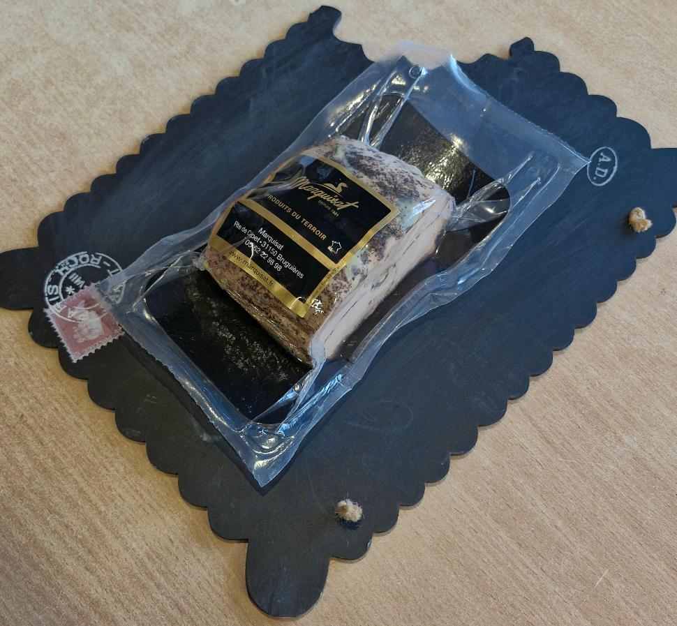 Foie gras de canard mi cuit sous vide Marquisat : photo du produit rappelé le 17/12/2024