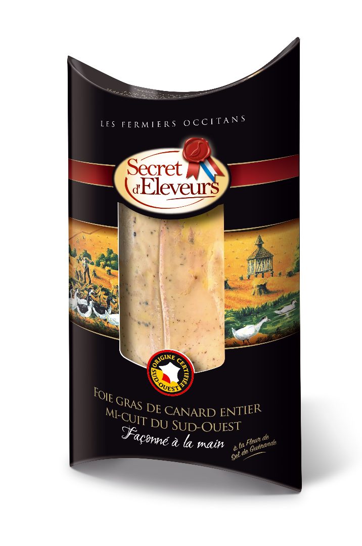 Foie gras du sud ouest mi-cuit 400g sous-vide secret Secret d'Éleveurs : photo du produit rappelé le 03/08/2022