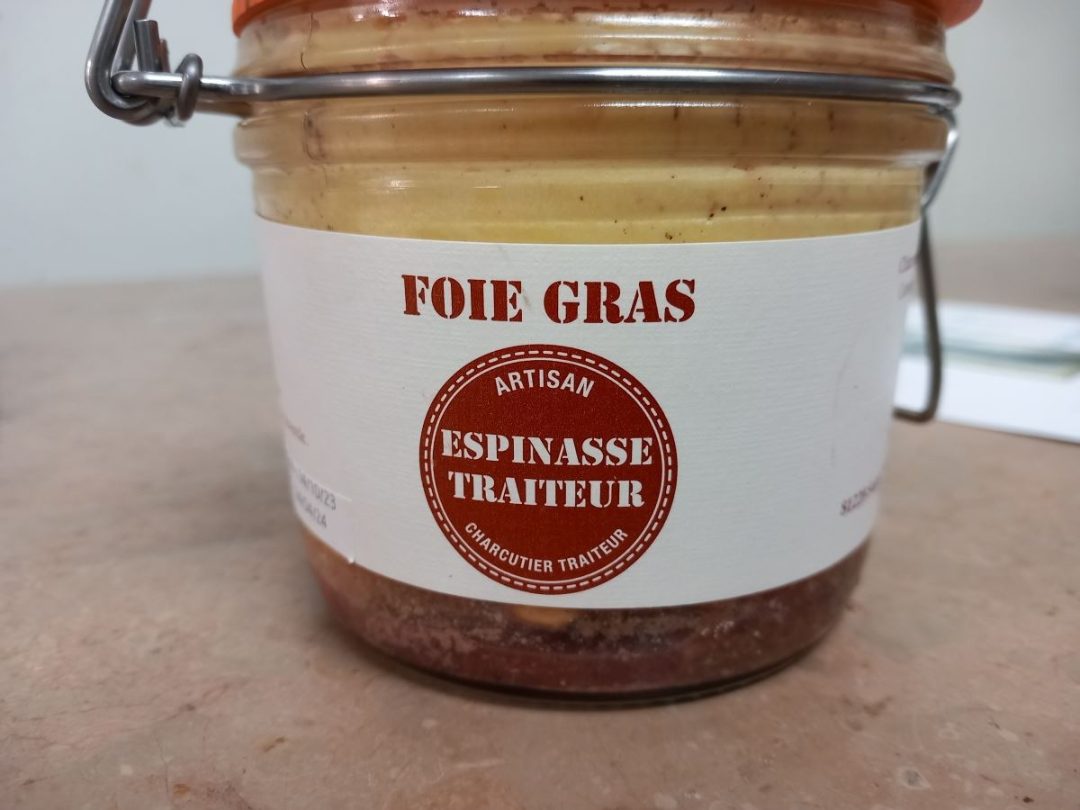 Foie gras espinasse traiteur : photo du produit rappelé le 24/01/2024
