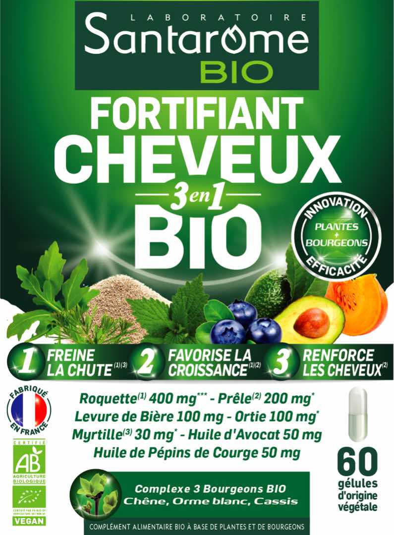 Fortifiant cheveux bio 3en1 Santarome BIO : photo du produit rappelé le 29/09/2021