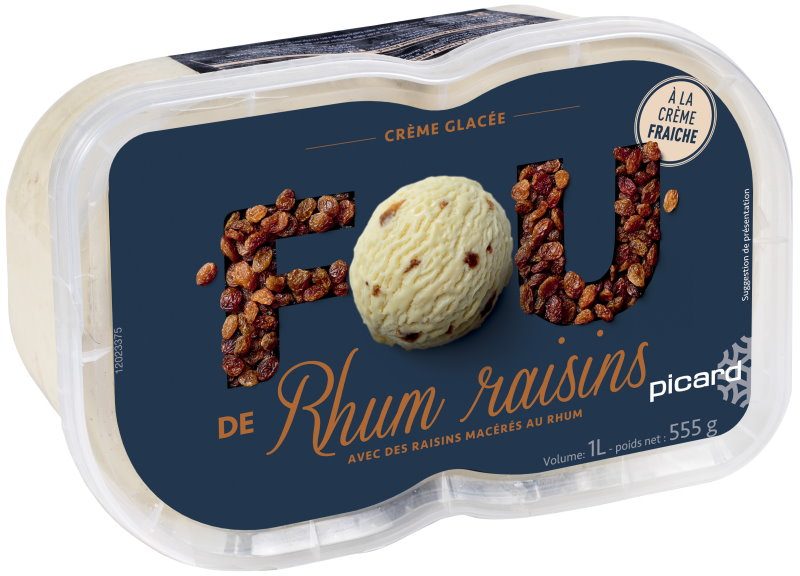 Fou de creme glacee rhum 555g Picard : photo du produit rappelé le 09/02/2022