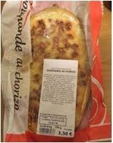 Fougasses chorizo / gourmande chorizo : photo 2 sur 2 du produit rappelé le 12/10/2021