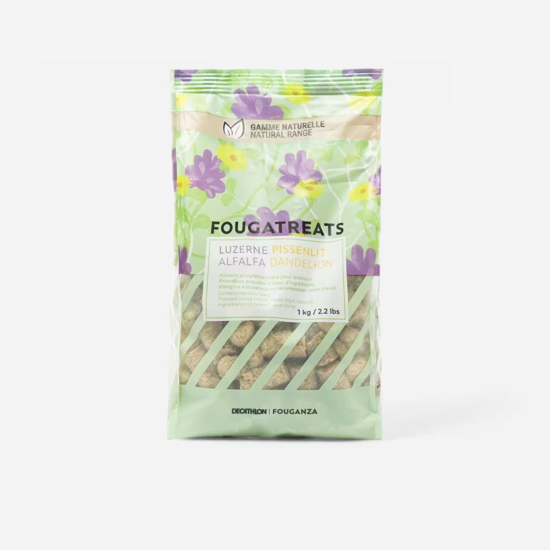 Fougatreat naturelle 1kg pissenlit luzerne Decathlon / Fouganza : photo du produit rappelé le 08/08/2025