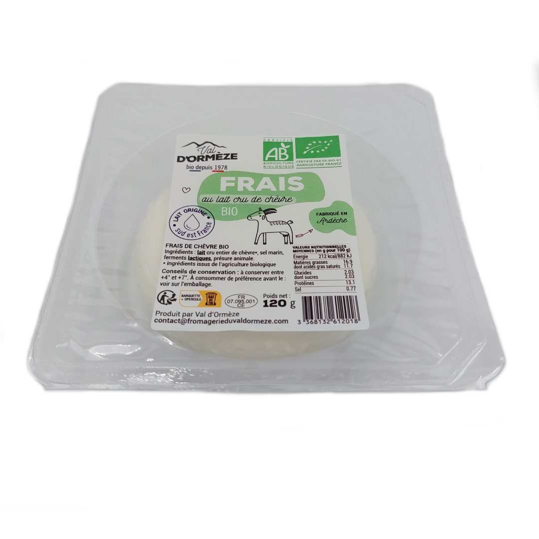 Frais de chèvre au lait cru Val d'Ormèze : photo du produit rappelé le 06/05/2025