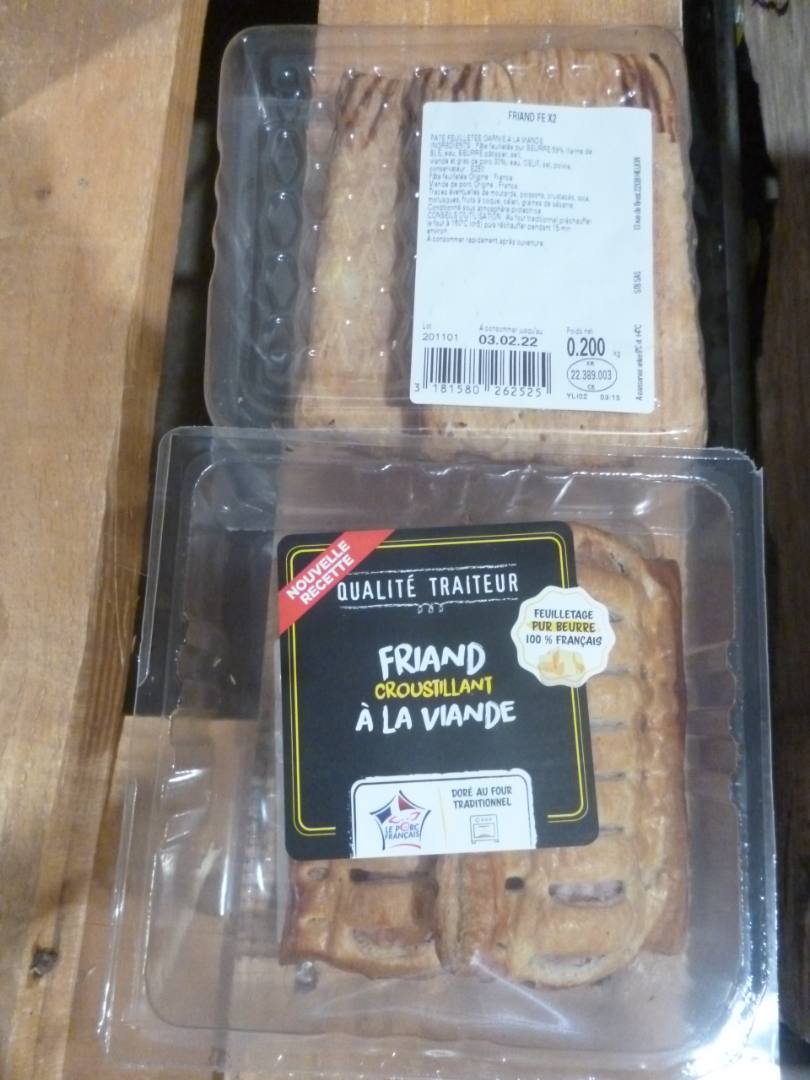 Friand croustillant à la viande Qualite Traiteur : photo du produit rappelé le 20/01/2022