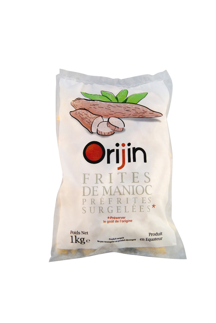 Frites de manioc précuites surgelées 1 kg Orijin : photo du produit rappelé le 07/05/2024