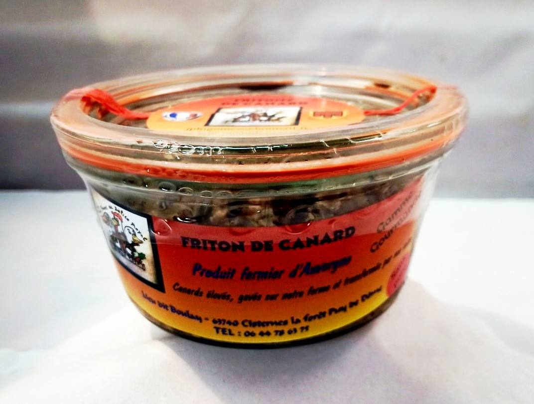 Friton de canard La Ferme au Délice Royal : photo du produit rappelé le 14/02/2024