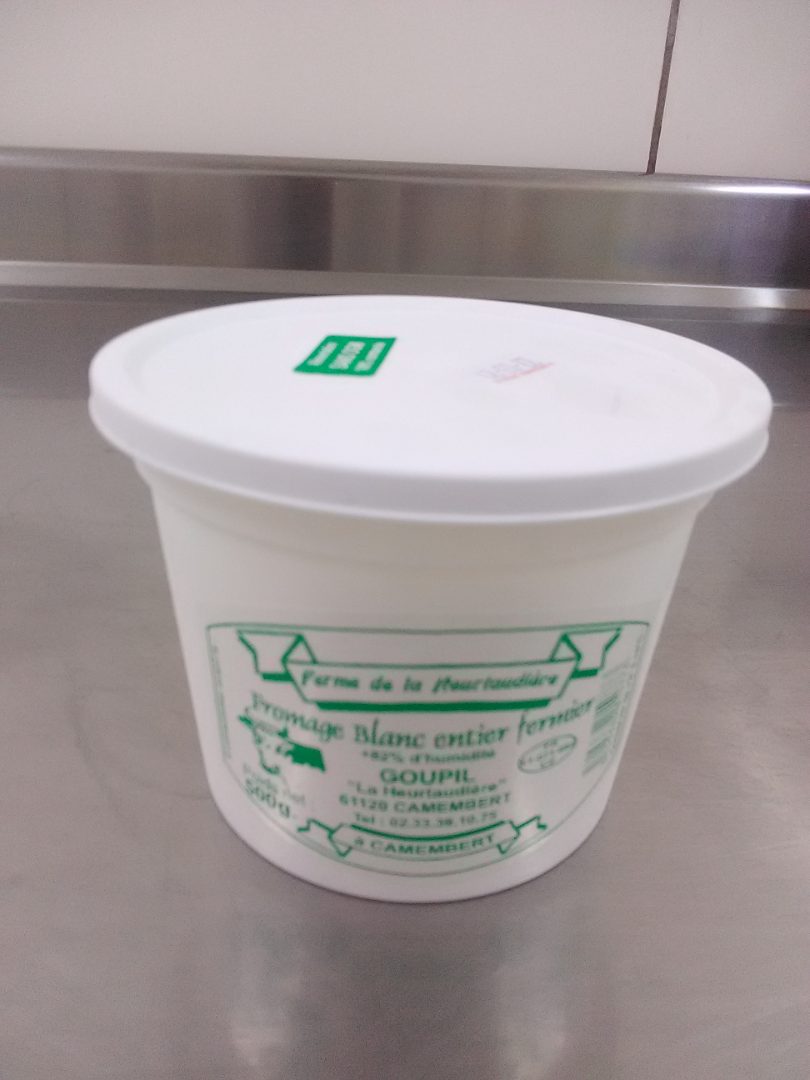 Fromage blanc : photo du produit rappelé le 28/05/2021
