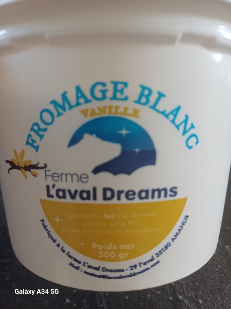 Fromage blanc au lait cru Gaec Laval Dreams : photo du produit rappelé le 24/03/2026
