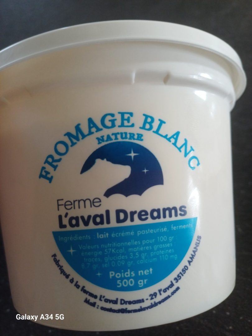 Fromage blanc au lait cru Gaec Laval Dreams : photo 2 sur 2 du produit rappelé le 24/03/2026
