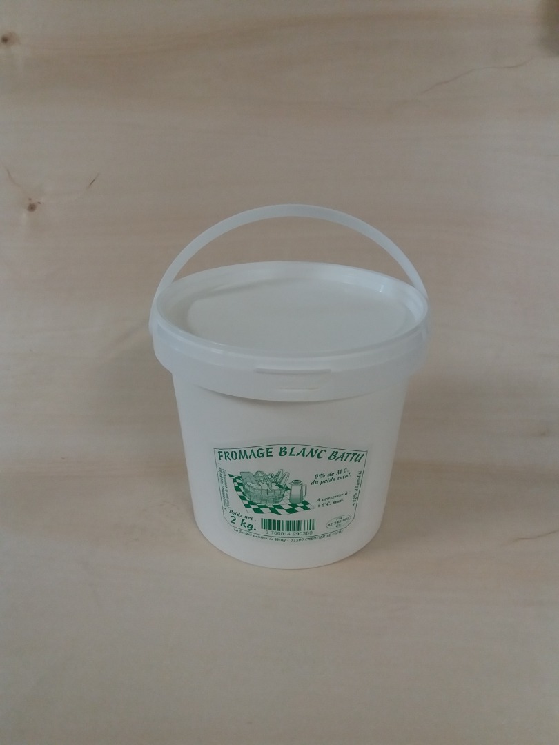 Fromage blanc battu au lait de vache pasteurisé Societe Laitiere de Vichy : photo du produit rappelé le 10/02/2023