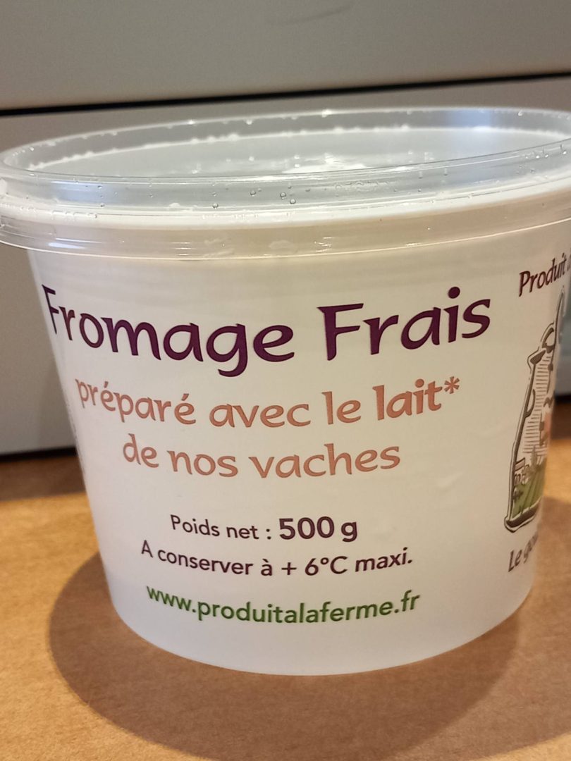 Fromage blanc fermier Produit à la Ferme - le Goût du Vrai : photo du produit rappelé le 29/10/2026