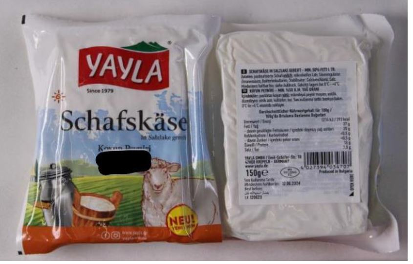 Fromage de brebis - yayla bulgar koyun peyniri : photo du produit rappelé le 21/03/2024
